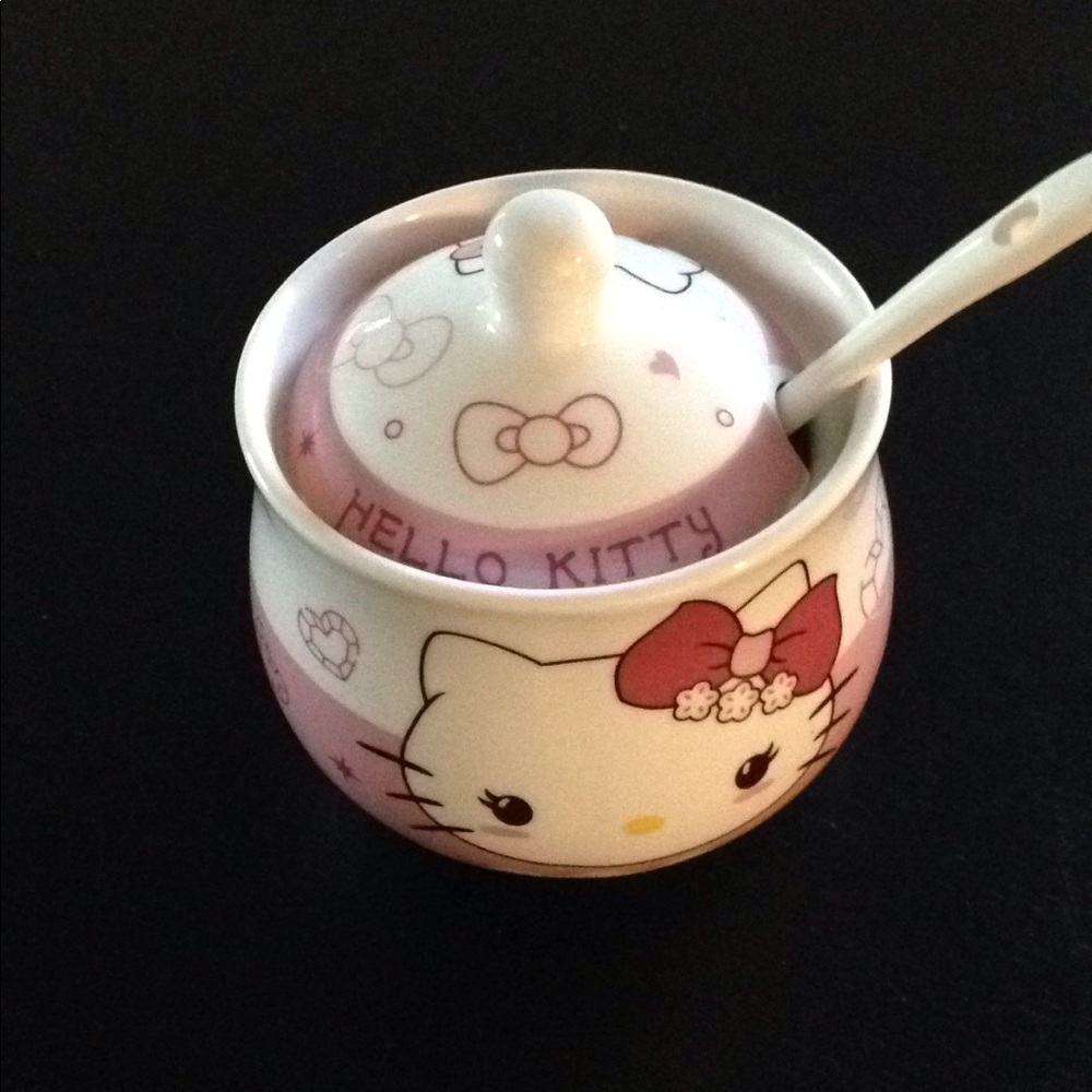 Hello Kitty Sugar Dish with Spoon